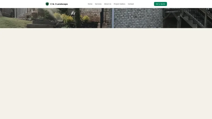 C & J Landscape — website preview