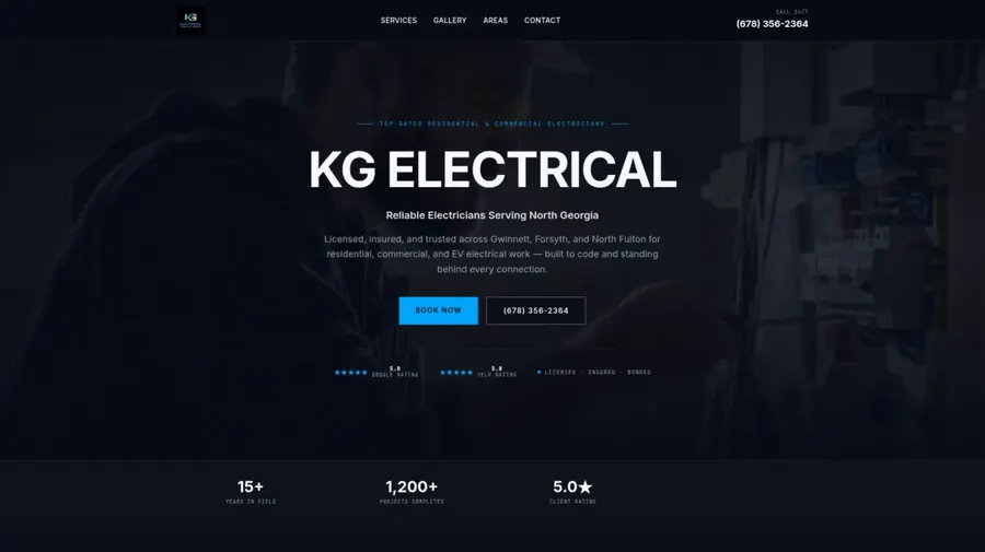 KG Electrical Solutions — website preview